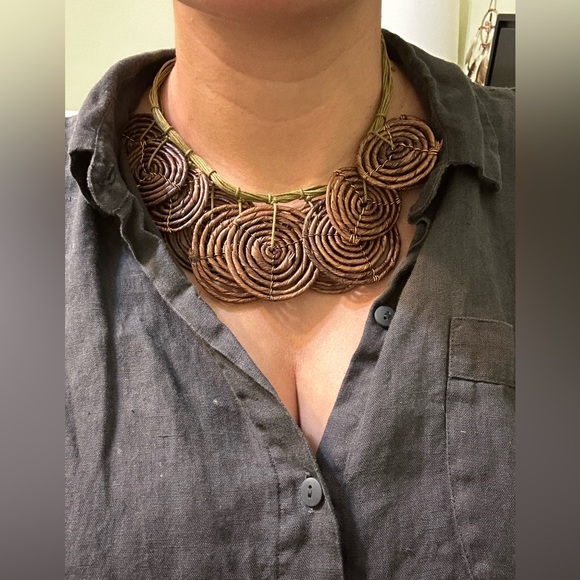 Handmade necklace. Perfect artistic summer addition. - Picture 4 of 4